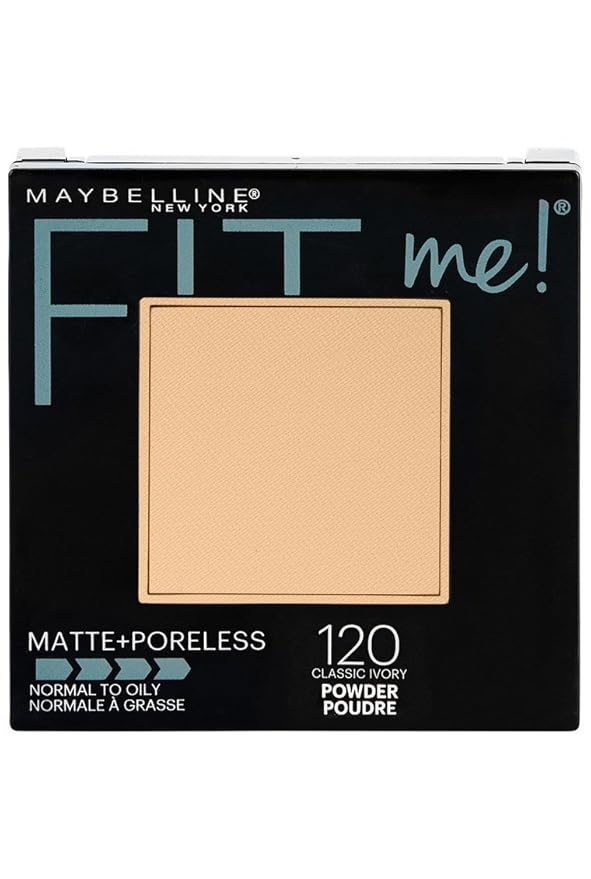 Maybelline Fit Me Matte + Poreless Pressed Powder Makeup & Liquid Foundation Makeup Bundle, 1 Count Each
