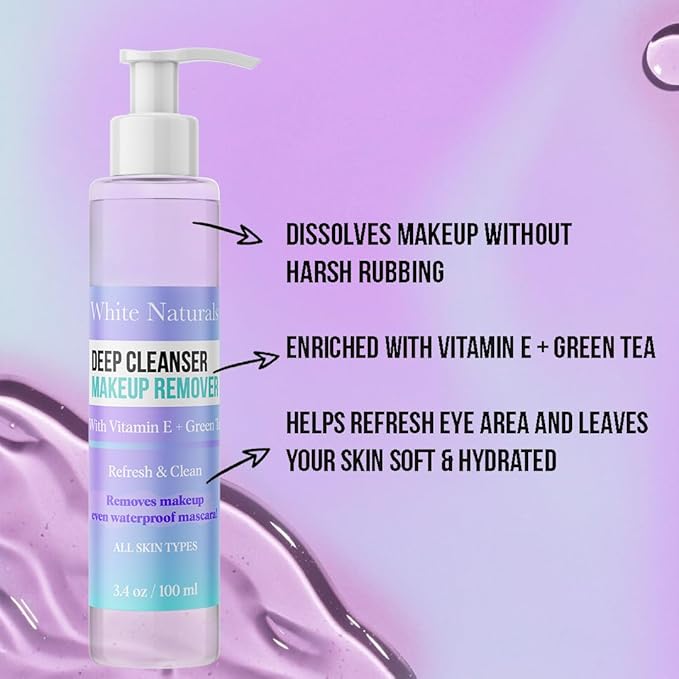White Naturals Makeup Removal Gentle & Effective Makeup Cleanser,