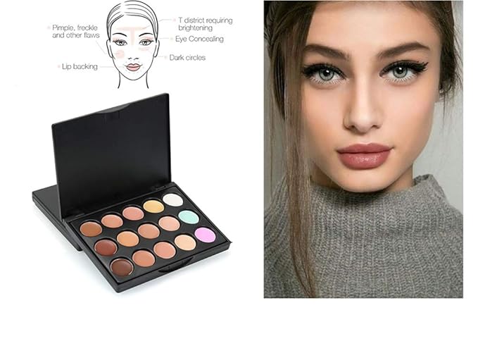 Pure Vie All-in-One Holiday Gift Surprise Makeup Set Essential Starter Bundle Include Eyeshadow Palette Lipstick Concealer Blush Mascara Eyeliner Face Powder Lipgloss Brush - Full Makeup Kit for Women