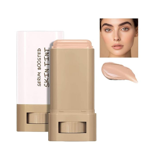 Beauty Balm Serum Boosted Skin Tint, Solid Tinted Serum Boosted Skin Tint Balm, Facial Color Correct, Radiant & Dewy Finish, Face Tinted Foundation, Contour Stick for Face Makeup (#05)