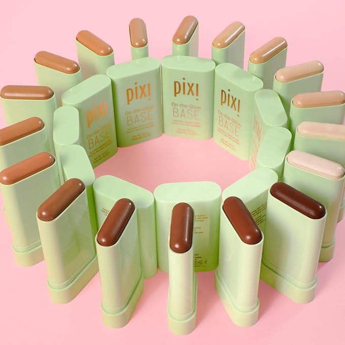 Pixi Beauty On-the-Glow Base| Tinted Moisturizer Foundation Stick | Nutmeg; : Deep tan, neutral shade| 0.6 oz / 19g