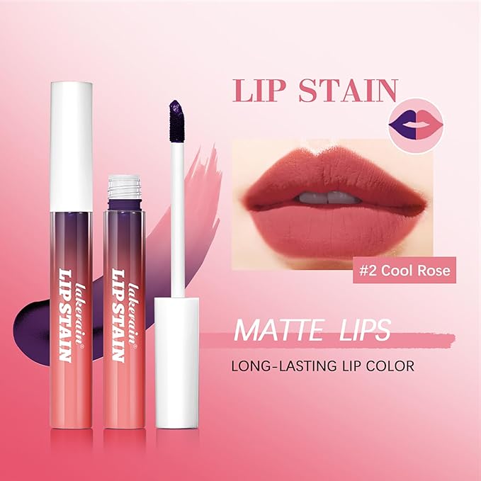 Peel-Off Lip Tint Set - Tattoo Lip Stain Kit, Long-Lasting Matte Finish, Moisturizing Peel-Off Lip Mask, Waterproof & Smudge-Proof, 24H Color Hold (#3 Hot Pink, 1)
