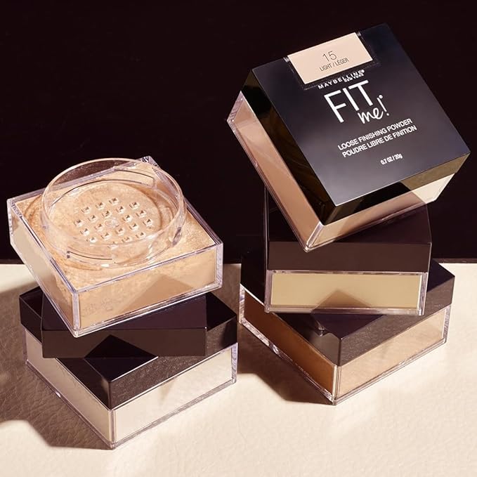 Maybelline Fit Me Loose Setting Powder, Face Powder and Finishing Makeup, Medium Deep, 1 Count