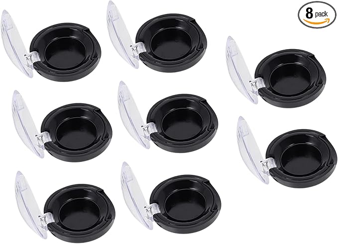 8pcs Eye Shadow Blank Empty Case - DIY Makeup Palette With Pans for Blush and Eyeshadow - Mini Plastic Travel Box With Cover