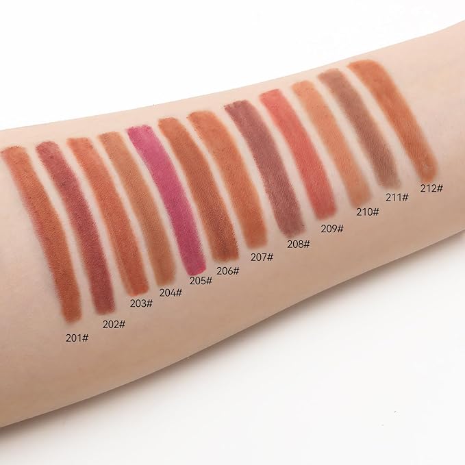 Boobeen 12 PCS Lip Liner Pencil Set, Long-Lasting Matte LipLiner, Smooth and Soft Creamy Lip Liner Crayon, Rich Lip Color, Lip Makeup Gift for Women