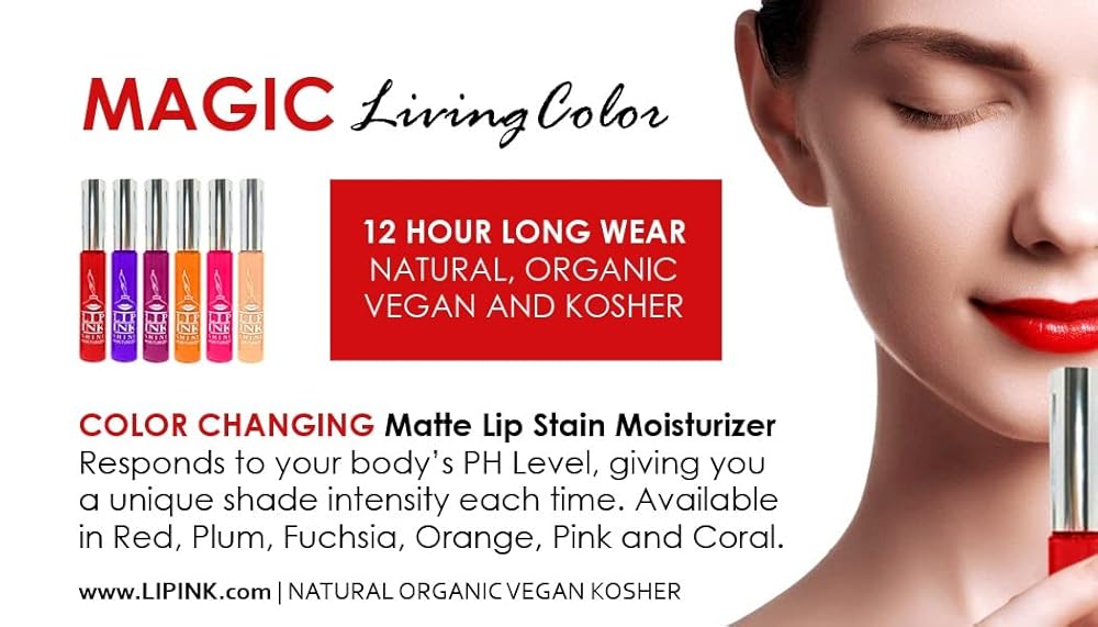 LIP INK® Vegan Magic Living Color Lip Stain Moisturizer (Fuchsia)