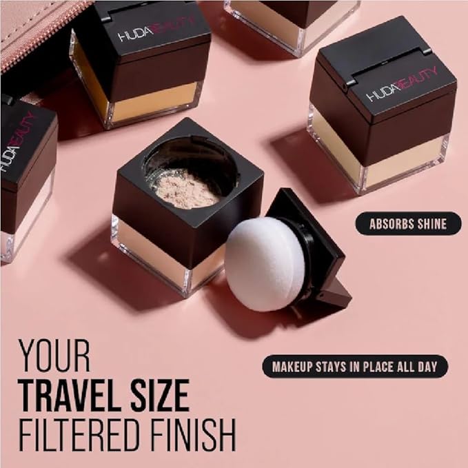 H.U.D.A BEAUTY Mini Easy Bake Loose Baking & Setting Powder Poundcake (0.21 oz / 6 g) + Bonus Acne Patch (36 Pieces)