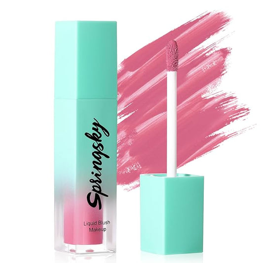 Liquid Blush - Soft Moisturizing Matte, Blendable Face Blush - Long-Wearing, Smudge-Proof Natural - 03 Peachy-Pink
