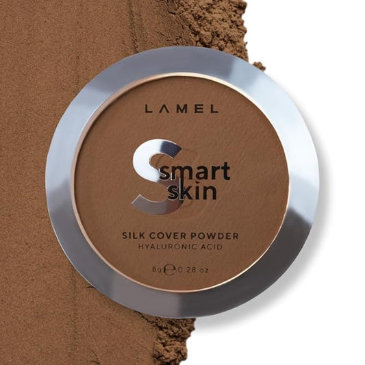 Smart Skin Silk Compact Powder - Long Lasting Pressed Finishing Powder - Oil Control Makeup, Suitable for Dry Skin, Lightweight Formula - 406 Caramel 0.28 oz
