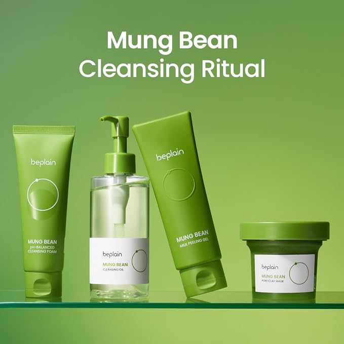 beplain Mung Bean Cleansing Oil(6.76fl.oz/200ml)| Fragrance-Free | Non-Comedogenic Tested| Makeup Blackhead Remover & Deep Pore Cleanser| Suitable for Sensitive Skin| Double Cleansing Korean Skincare