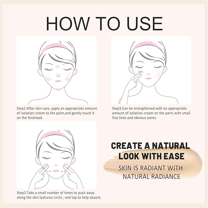 Cc Cream Self Adjusting For Mature Skin, Cc Cream For Older Women, Skin Tone Adjusting Spf 43 (2 PCS)
