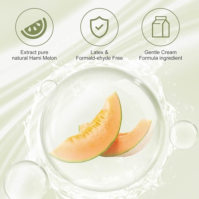 Eyelash Extension Remover 10g Cream Lash Extension Remover Dissolves Powerful Eyelash Glue Remover Low Irritation eyelash remover for lash extensions Lash Glue Remover for Sensitive Skin(Hami Melon)