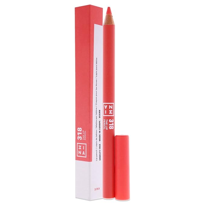 3INA The Lip Pencil 318 - Contours Smoothly - Provides Excellent Coverage - Super Soft, Blendable, Hydrating Formula - Smooth And Long Wearing Effect - Can Be Worn Alone - Easy To Apply - 0.04 Oz