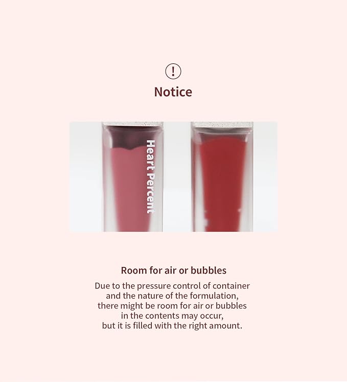 Heart Percent Dote On Mood Blurry Fog Tint, Velvety Matte Soft & Fuzzy Creamy Lightweight Vegan Lip Stains with Personal Color Analysis, #03. Peony Pink