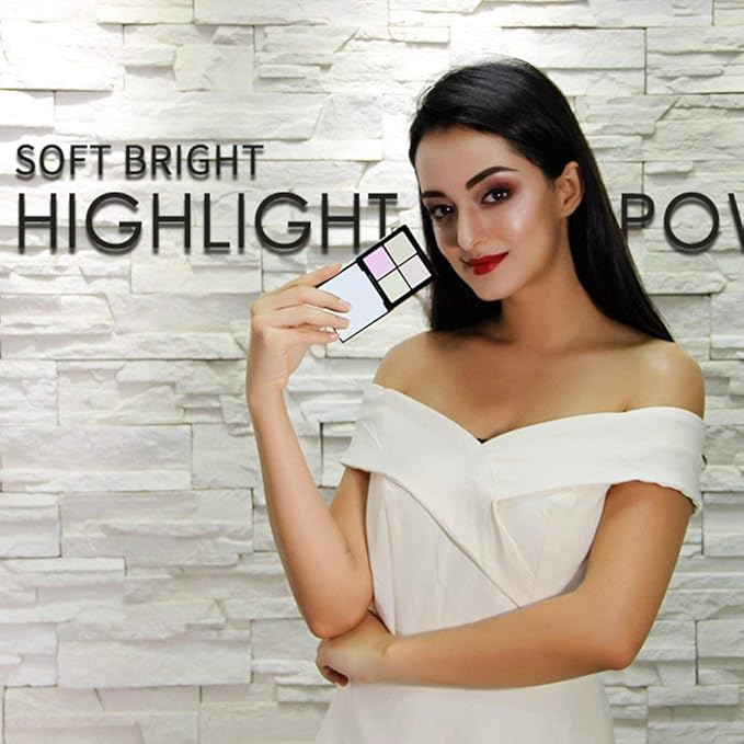 Highlighter 4 Colors Glow Kit Makeup Powder Face Illuminating Repair Highlighting Bronzer Palette
