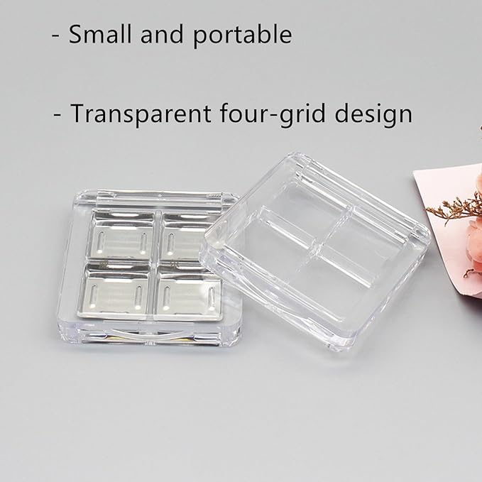 Empty Lipstick Palette, 3 Pieces Empty Makeup Palette Box Eyeshadow Palette Box DIY Eyeshadow Powder Blush Lipstick Palette for Women Daily and Travel Use