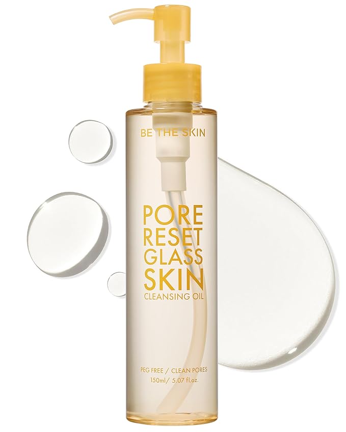 Pore Reset Glass Skin Cleansing Oil - Gentle Makeup Remover Oil for Glass Clear Skin with Plant-derived Oils - Removes Sebum and Blackheads - For All Skin Types, 5.07 fl.oz.