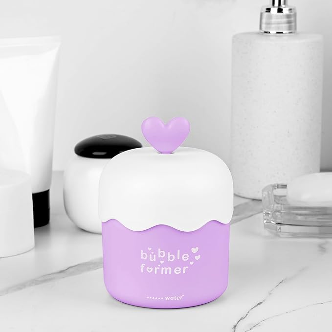 Face Cleanser Bubbler, Bubble Maker for Face Wash, Bubble Foamer Device, Gentle Deep Cleanser, Maker Face Foaming Maker for Cleaning (2, Purple)