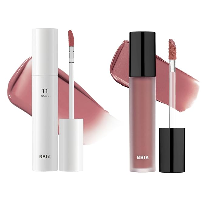 BBIA Glow Lip Tint (#11 NUDY) + Last Velvet Tint (V42 SO GOOD FIG) Bundle SET