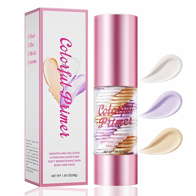 Hydrating Makeup Primer For Face, 3 In 1 Face Primer Transparent Makeup Base Isolation Cream, Long Lasting Smoothing Moisturizing Oil Free Natural Sheer Effect