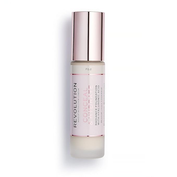 Makeup Revolution, Conceal & Hydrate, Foundation, F0.2, 23ml