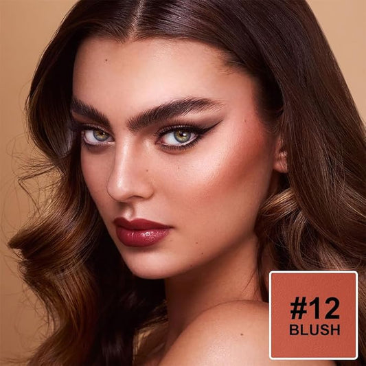 Blush Stick, Multi-use Blush Stick for Cheeks, Eyes, Lips, Silky Creamy Face Stick for Old Women & Mature Skin, Blendable and Buildable Color, Long Lasting Waterproof Non-greasy Formula (#12, Blush)