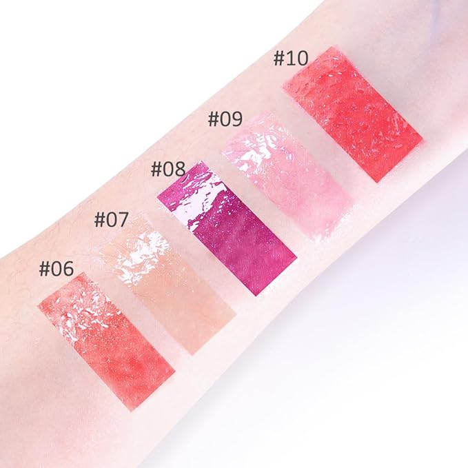5Pcs Glitter Liquid Lip Gloss Set, Diamond Shimmer Lipstick, Waterproof Shimmer Lip Stain Lip Glaze, High Shine Long Lasting Shiny Lip Color Makeup(Set:Y-02)