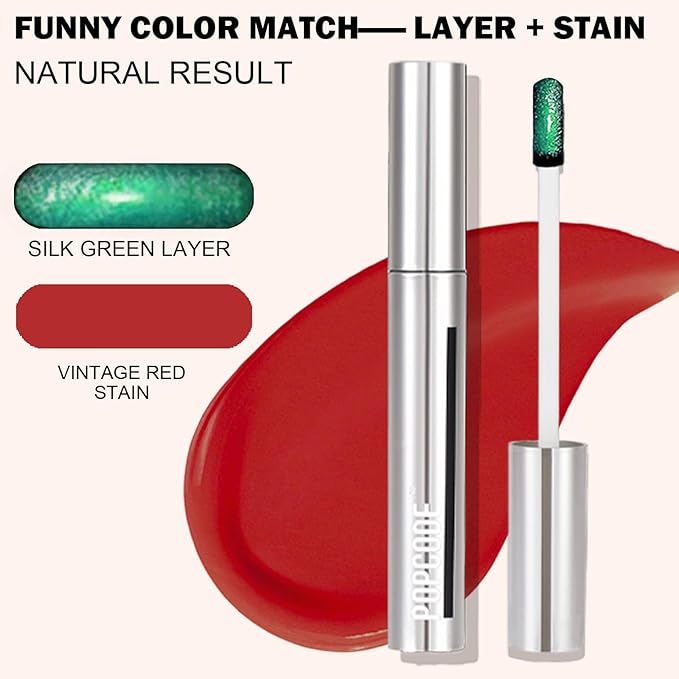 Peel Off Lip Stain - Long Lasting, Transfer Proof and Waterproof Tattoo Lip Tint, Matte Finish Lip Stain Peel Off, Infused with Vitamin E & Algin & Hydroxyacetophenone, #011 Vintage Red