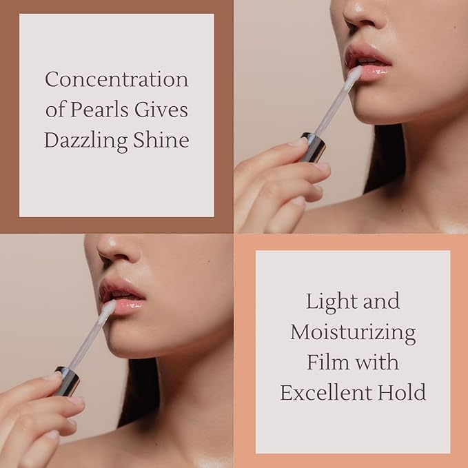 Diamond Lip Gloss - Concentration of Pearls Gives Dazzling Shine - Light and Moisturizing Film with Excellent Hold - Spreads Evenly with No Stickiness - 855 Clubber - 0.09 oz