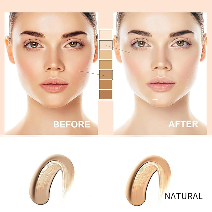 Cc Cream Self Adjusting For Mature Skin, Skin Adjusting CC Cream SPF 50, Cc Cream for Older Women, Cc Colour Correcting Self Adjusting for Moisturizer Cream (Natural)