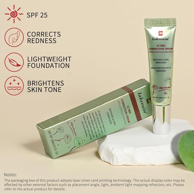 Color Correcting CC Cream with Centella Asiatica (Green, 01)