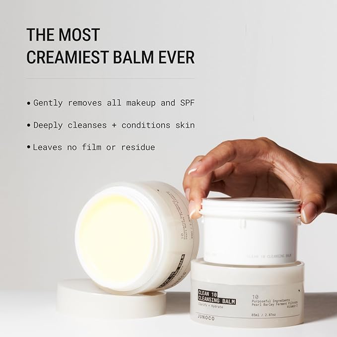 JUNO & Co. JADE Clean10 Cleansing Balm - Makeup Remover Balm - Effortlessly Removes Makeup & SPF - 2.87oz Makeup Remover Balm Set