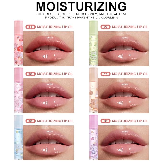 6PCS Roll On Lip Gloss Set, Fruit Flavored Lip Gloss Set Glossy Lip Make-up for Kids and Teens, Non Toxic, Kid Friendly, Party Gift, Best Friends