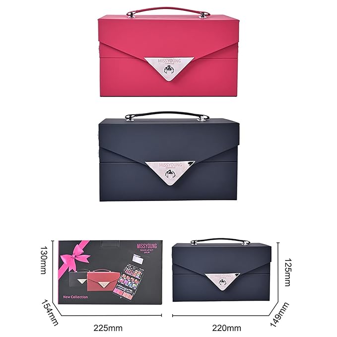 Makeup Kit, Professional Makeup Palette Travel Makeup Case with Eyeshadow Lipstick Concealer Lip Gloss Eyeliner Mascara Contour Bronzer Powder, Makeup Sets for Women Girl