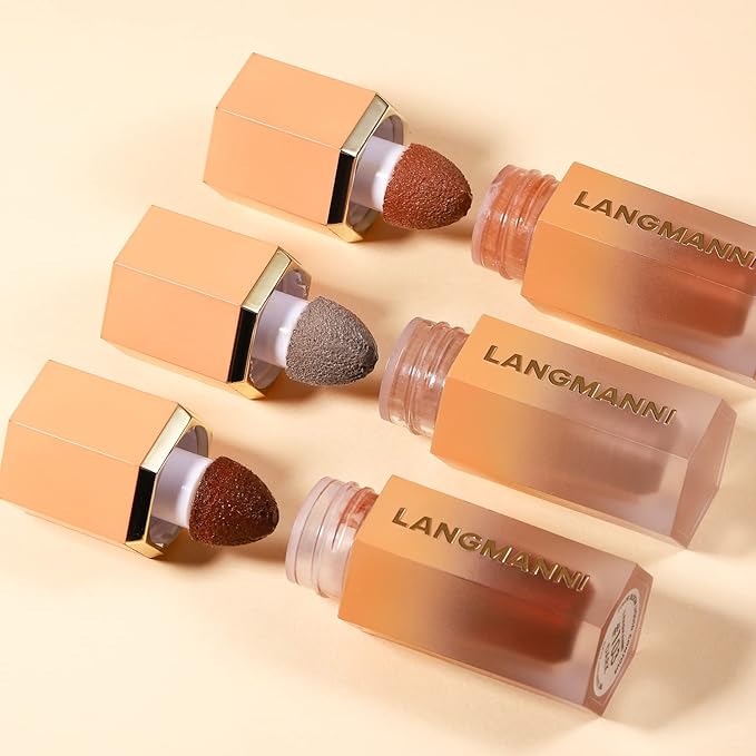 URQT Highly Pigmented Liquid Contour - Built-in Sponge Tip Sculpted Complexion Wand Contour Long Lasting Natural Weightless Buildable Highlighters Contour Contouring Bronzer (#101 GOLDEN SUN)