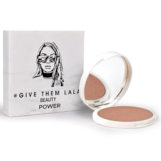 Pressed Highlighter By Give Them Lala- Highly Pigmented Powder Highlighter For Inner Corners, Cheekbones & Lips- Buildable Face Highlighter- Gluten-Free, Cruelty-Free & Vegan, Made In USA (Power)