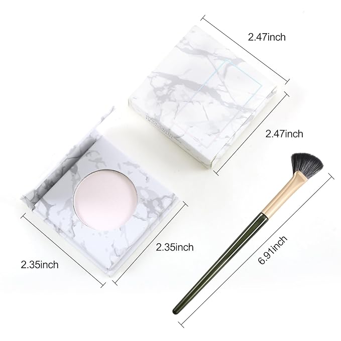 Erinde White Face Highlighter Makeup Palette, Matte Highlighters Makeup Powder, Illuminator Highlighter Baked Powder for Cheeks, Collarbone & Nose, Long-lasting Natural Shiny, 04 Bright White