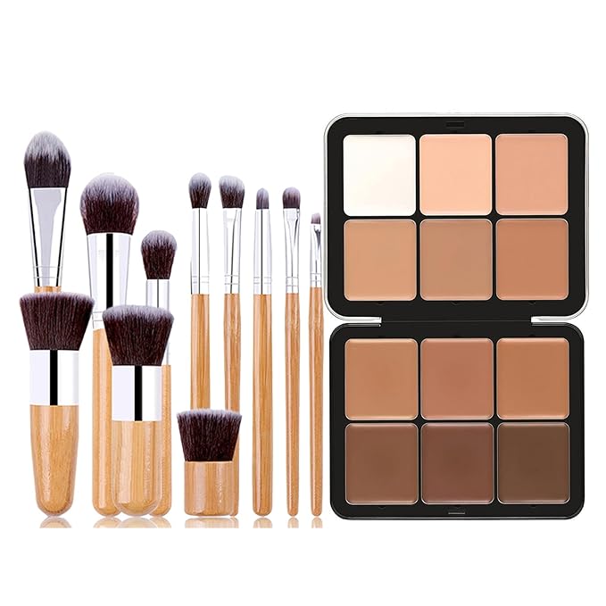12 Colors Full Coverage Concealer Palette, FantasyDay Lightweight Creamy Formula Makeup Contour Palette Color Corrector Conceals Moisturizing Foundation for Cover Dark Circle Redness Acne Blemish