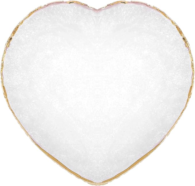 Resin Nail Art Palette, Heart Nail Palette, Nail Pallet for Nail Art with Gold Edge, Pink Nail Polish Tray, Nail Polish Mixing Plate for Nail Art Display Cosmetic Mixing