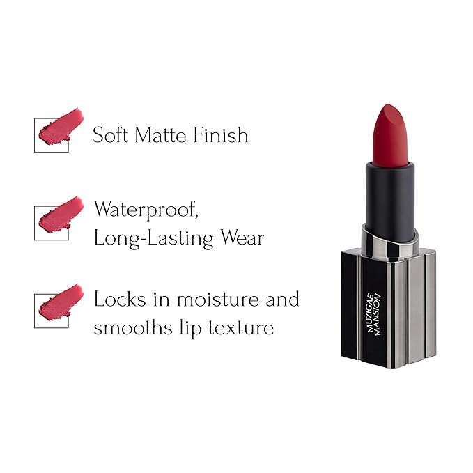 MUZIGAE MANISON City Chic Trio - 08 Revenge | Objet water 01 Signature & 02 Spicy & Moodwear Blur 08 Revenge | K-Beauty Lip Stain Matte Lipstick