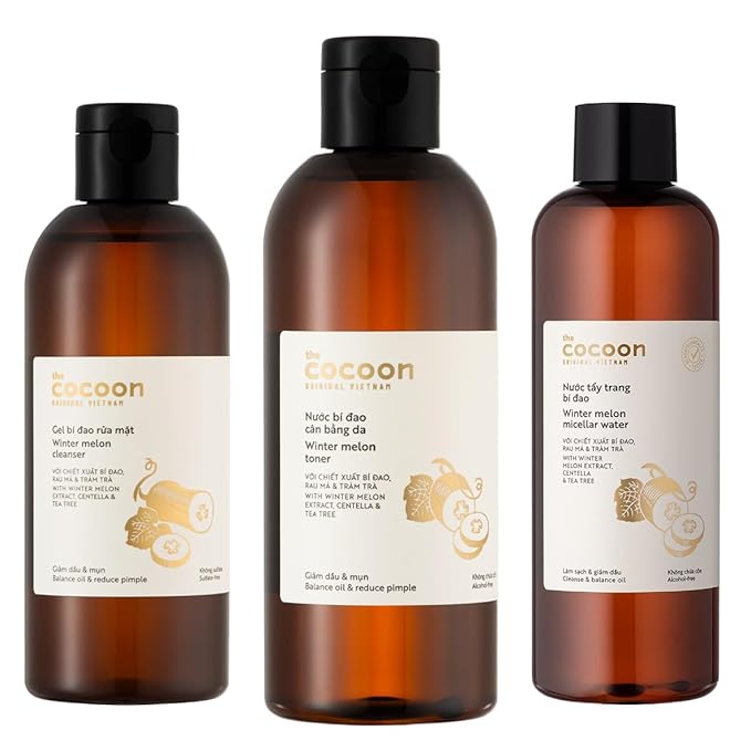 Winter Melon Mega Cleansing Set (SAVE 40%): 1x Micellar Water 16.9 fl oz, 1x Cleanser 10.5 fl oz, 1x Toner 10.5 fl oz