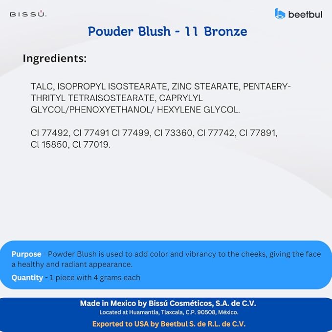 Bissú Blush Makeup, 4grms (11 Bronce)