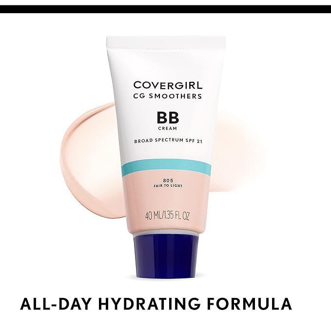 COVERGIRL Smoothers Lightweight BB Cream, 1.35 Fl Oz, Light to Medium Skin Tones, Bb Cream with SPF, Bb Cream Foundation, Improves Skin Elasticity, Blends Effortlessly with Skin Tone, Lightweight Formula