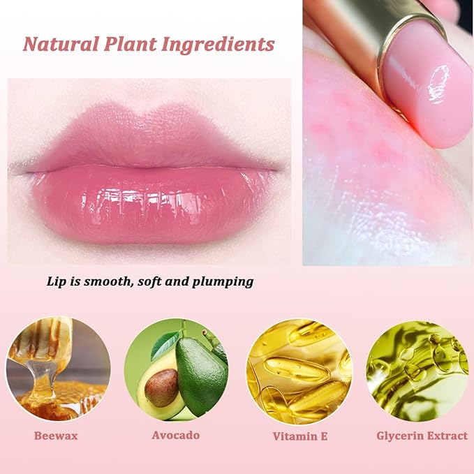 6 Pcs Color Changing Lipstick Lip Balm, Magic Temperature PH Color change Lipstick, Moisturizing No-Sticky Long Lasting Lip Gloss