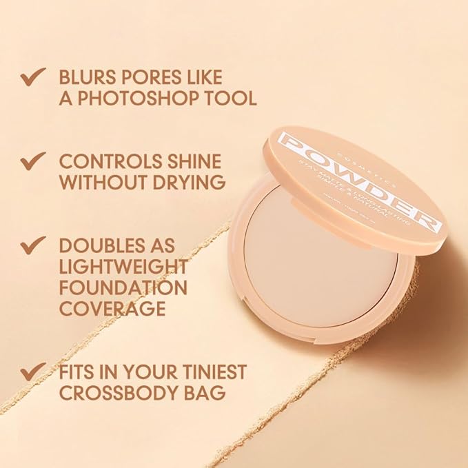 Pressed Matte Face Powder Makeup & Setting Powder for Poreless Wrinkle Blurring Contour Concealer Finishing,Lightweight,High Coverage,Shine Control (Warm Beige-Matte-05, 1.71OZ(Pack of 1))