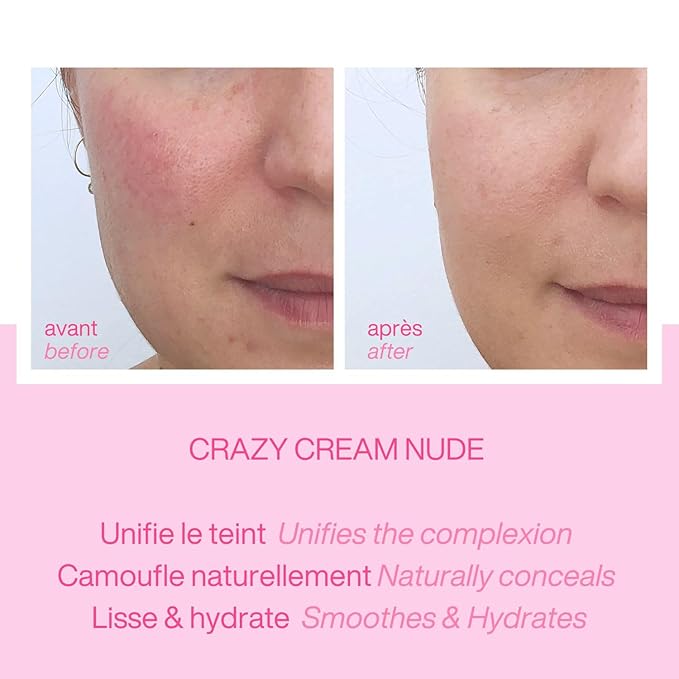 Crazy Cream Nude - Self-Tanning Cream for Natural Glow - Hydrates & Smooths Skin - Anti-Aging Formula for Firmness - Sunless Tan for All Skin Types - Paris Beauty Made