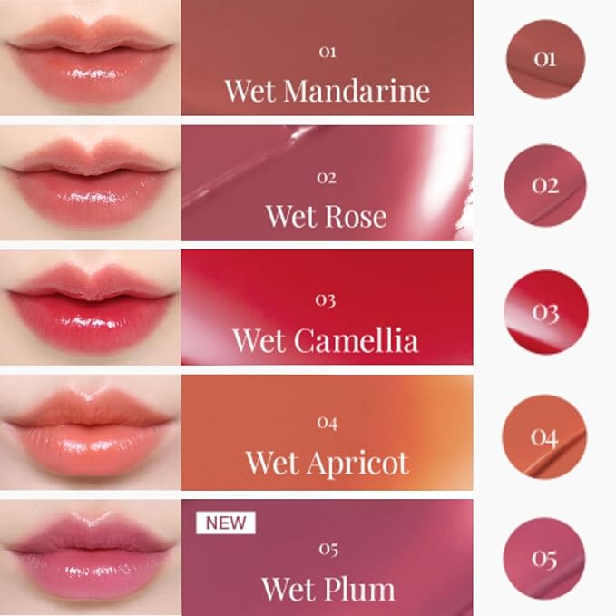 BBIA Ready To Wear Water Lipstick – Sheer Long-Lasting Lip Gloss Stick, Glowy & Glossy Texture, Moisturizing, Transparent & Buildable Color, Natural Tinting, Korea Lip Makeup (01 - WET MANDARINE)