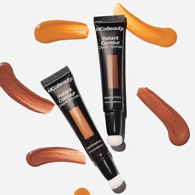 MCoBeauty Instant Contour Beauty Wand, Light/Medium, Sculpt & Define for a Natural Contour, Vegan, Cruelty Free Cosmetics