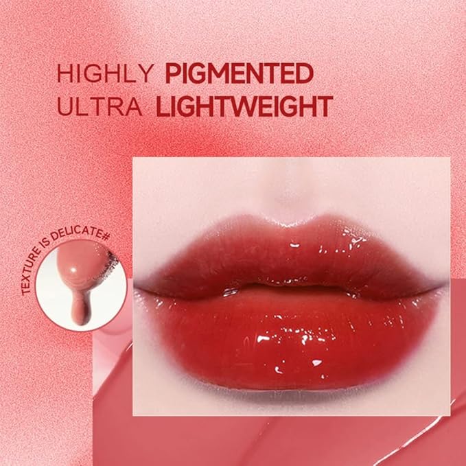 10 Color Lip Stain Set, Plumping Mini Liquid Lipstick, Korean Lip Gloss, Long Lasting, Non-Stick, Waterproof, High Pigment, Vivid Color Lip Tint Makeup