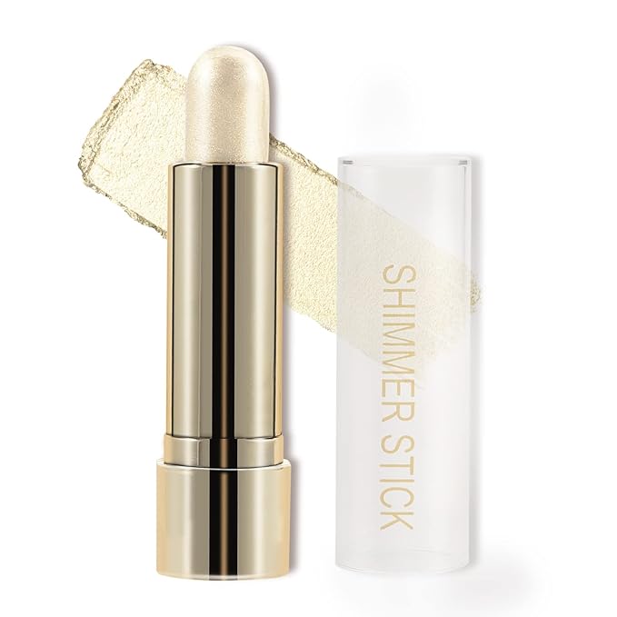 Boobeen Highlight and Glow Stick Shimmer Cream Makeup Contour Stick Highlighter Bronzer Stick Waterproof Long-lasting Face Glitter Highlighter Makeup Stick, Pack of 1
